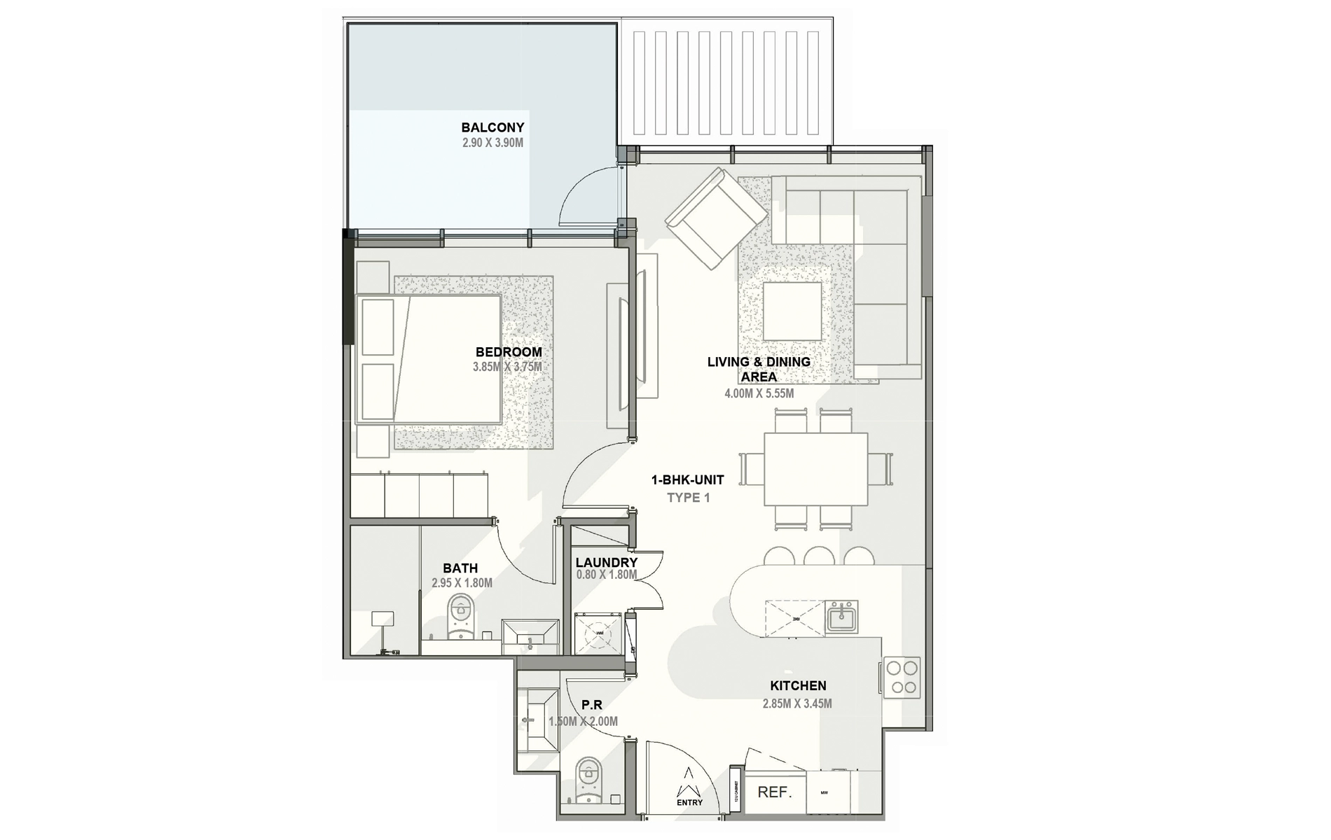 Allegro Residences 3 bedroom floor plan